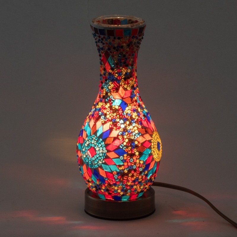 Lampe Mosaïque Indienne Bleue - Décoration Exotique pour votre Maison