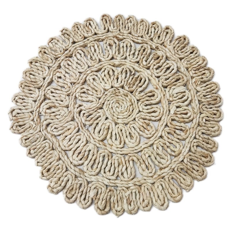 Salvamantel Fibre de cordes de légumes brunes de Salvamantel | Nappe individuelle individuelle individuelle de Salvanteles