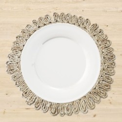 Salvamantel Fibre de cordes de légumes brunes de Salvamantel | Nappe individuelle individuelle individuelle de Salvanteles