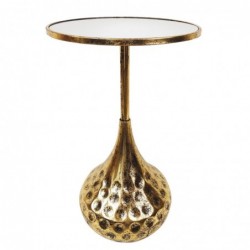 Table d'appoint moderne en métal et verre pour la décoration de la maison et du bureau