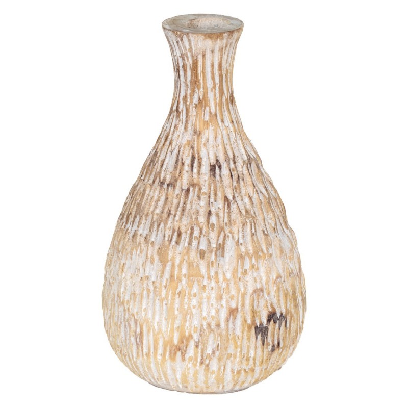 Vase ethnique en bois sculpté à la main pour la décoration de la maison et des cadeaux uniques