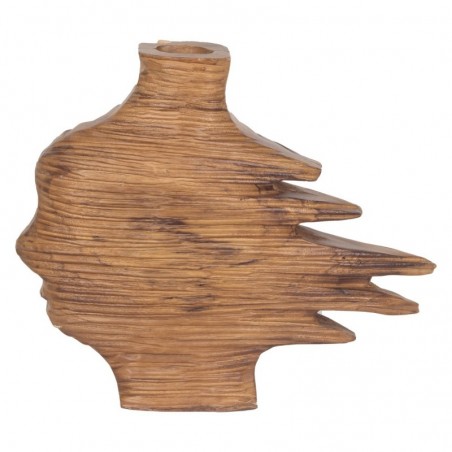 Vase en bois sculpté à la main ethnique pour la décoration de la maison