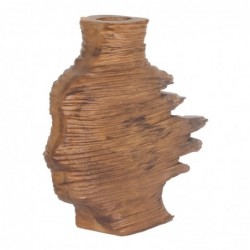 Vase en bois sculpté à la main ethnique pour la décoration de la maison