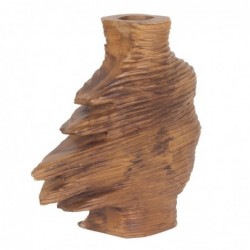 Vase en bois sculpté à la main ethnique pour la décoration de la maison