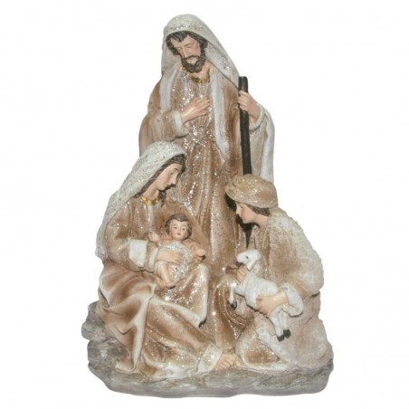 Crèche de Noël décorative en résine 23,5x11x17cm