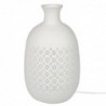 Lampe Bohème en Porcelaine Blanche 26 cm x 15,5 cm x 15,5 cm