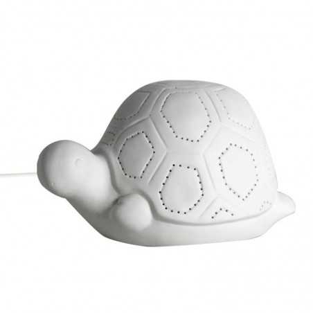 Lampe Tortue Bohème En Porcelaine Blanche