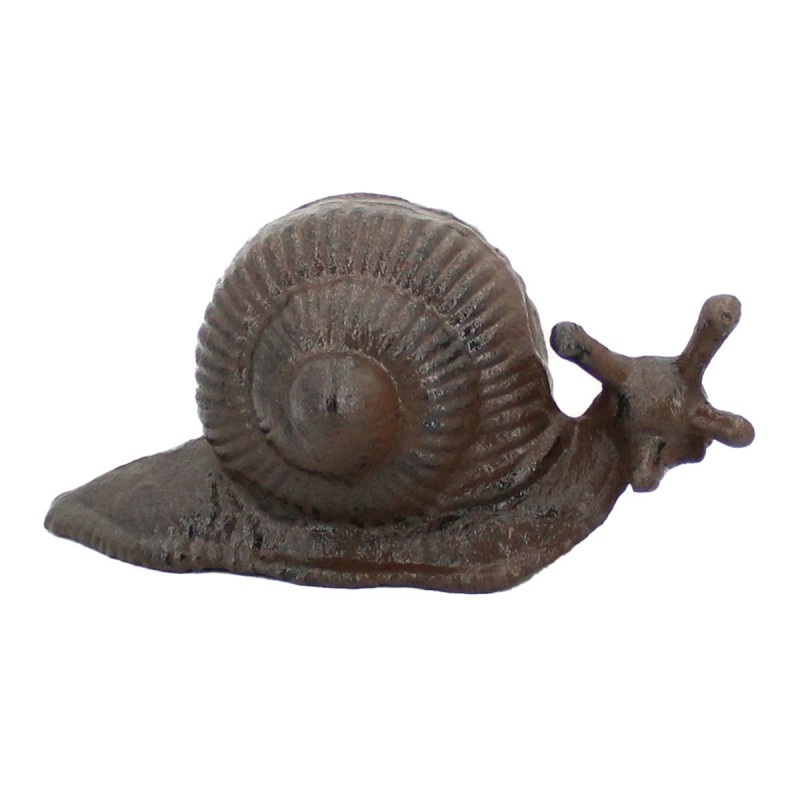 Figurine d'escargot en fonte pour décoration rustique