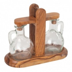 Cruet en bois d'olivier pour la cuisine - Ustensile de qualité supérieure