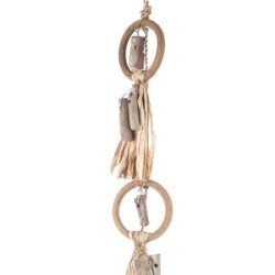 Pendentif marin brun en bois | Pendentif Appliquer des ornements nautiques muraux 60x4x7cm