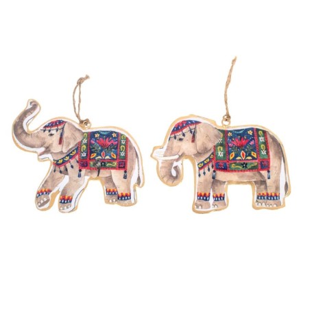 Éléphant en métal gris | Mandalas décoratifs pendentif mandalas décoratifs mur 13x1x16cm