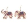 Éléphant en métal gris | Mandalas décoratifs pendentif mandalas décoratifs mur 13x1x16cm