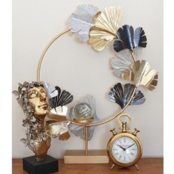 Feuilles de mur d'ornement en métal bleu | Figure Figure Figure Wall Wall Wall Wall 63x14x54cm