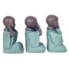 Figure Monk No Ve-Hey-Speak 3 Unités Résine Vert | Figure de Buddha Figurines décoratives Salon de décoration 17x9x12cm