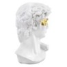 Figure Buste Buste David Blanc Blanc Résine | Personne figure figure décorative décoracion salon 15x9x10cm