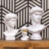 Figure Buste Buste David Blanc Blanc Résine | Personne figure figure décorative décoracion salon 15x9x10cm