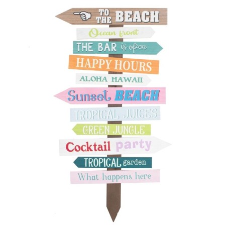 Ornement mural de plage marron en bois | Figure Marinera Appliquer des ornements nautiques muraux 78x2x40cm