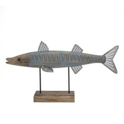 Signes grimalt By SIGRIS - ornement poisson gris de bois | Figure Marinera Appliquer des ornements nautiques muraux 18x5x33cm