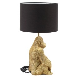 lampe en forme d'or orangutan | Lampe de lampe de pied Table de soirée Lampes Morochan 45x24x24cm