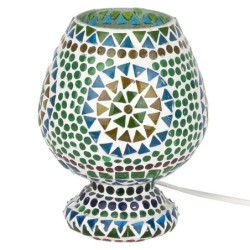 Lampe marocaine Verre en verre de verre multicolore | Lampe de bureau Lampe Table de soirée Morochages 18x13x13cm