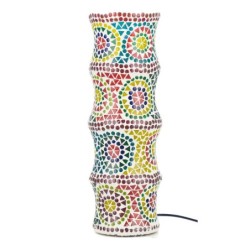 Lampe marocaine Verre de bouteille de verre multicolore | Lampe de bureau Lampe Night Mesh Lampes Morocha 40x13x13cm