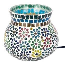Verre marocaine en verre multicolore | Lampe de bureau Lampe Night Mesh Lampes Morocha 14x16x16cm
