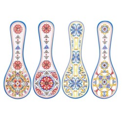 cuillères de fournisseur 4 Uni. Blue en céramique | Cuillère cuillère cuisine cuillère en bois 1x10x28cm