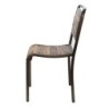chaise brune en bois et en métal | Chaise de salle à manger CM