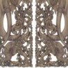 Elephant Wall Adorno Uni. Brown of MDF | Plaque en bois assiette décorative plaques décoratives mur 60x1x40cm
