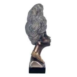 Black African Head of Resin | Figurines africaines figures décoratives de décoration salle 40x16x23cm
