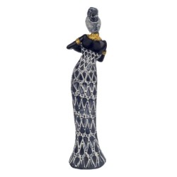 Figure de résine noire Aphric | Figure africaine Figures décoratives Décoration Salon CM