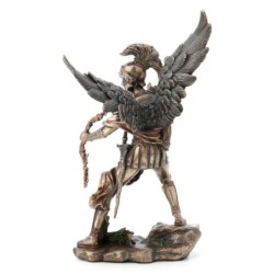 Figure Arc Angel Uriel Dorado de Resin | Figure de figure de personne pour la décoration de la figure de jardin 22x9x15cm