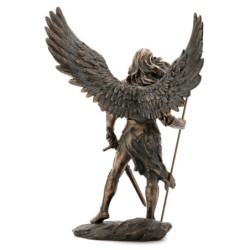 Dorado Resin Archange Figure | Figurines de la personne figurines pour la décoration de figurines de jardin 31x11x26cm