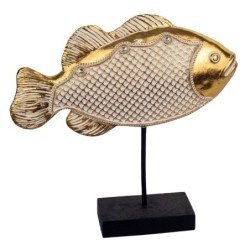 Figure Fish avec base de résine dorée | Figure marine figure marine figures cm