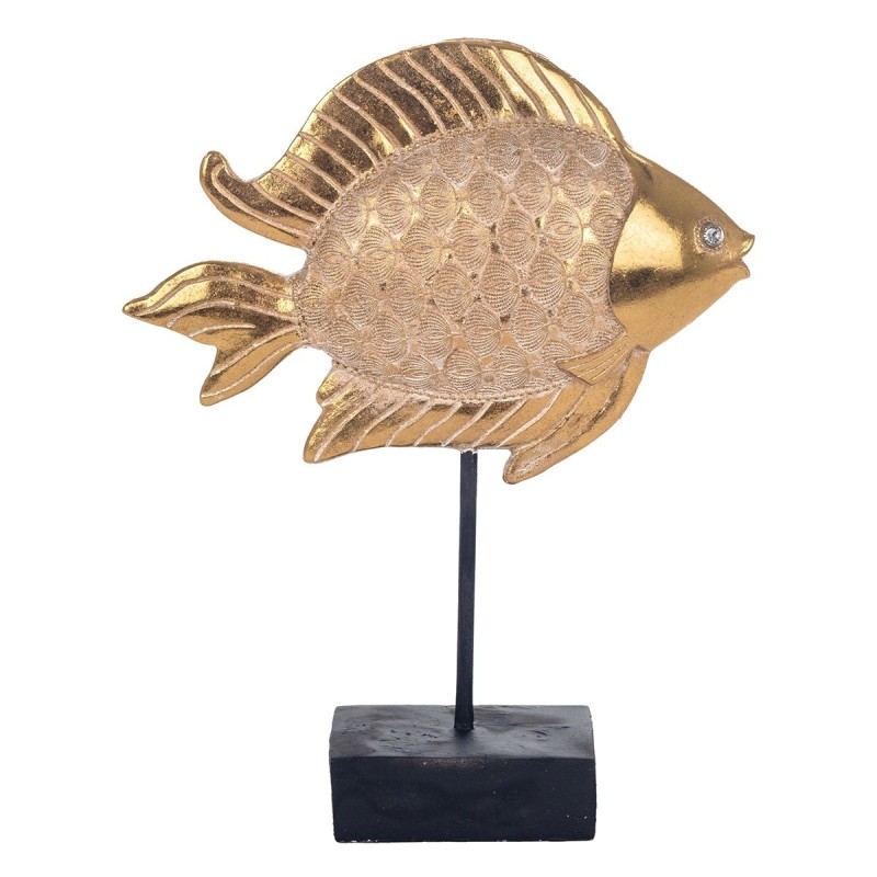 Figure Fish avec base de résine dorée | Figure marine figure marine figures cm