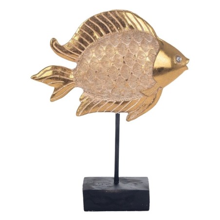Figure Fish avec base de résine dorée | Figure marine figure marine figures cm