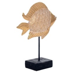 Figure Fish avec base de résine dorée | Figure marine figure marine figures cm
