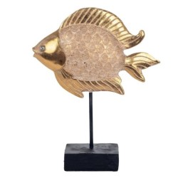 Figure Fish avec base de résine dorée | Figure marine figure marine figures cm