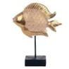 Figure Fish avec base de résine dorée | Figure marine figure marine figures cm