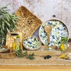 plateau rond Olive blanche en bois | Plats rectangulaires plats rectangulaires 5x35x35cm