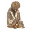 Bouddha Sente Dorado de Resin | Bouddha Figure Resin Figures pour la décoration de figurines de jardin 33x19x22cm