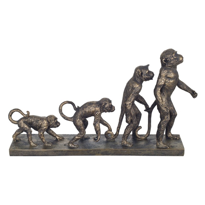 Figure Evolution du singe en résine noire | Figurines de la personne figurines pour la décoration de figurines de jardin