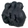 Figure 3 Singes de résine noire | Figure de figure mono décoration Décoration moderne Figures 17x12x19cm