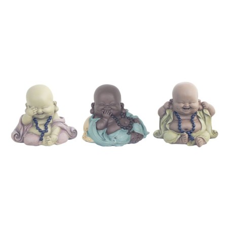 Laughing Buddha Figures comprend 3 unités de figurines de bouddhas Collection orientale
