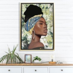 Green African Women's Table of Paint | Pictures de table Pictures de salon de décoration pour les chambres modernes CM
