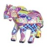 Elephant Figure 2 Unités Résine multicolore | Figure d'éléphant Figures de résine pour le jardin 11x6x12cm