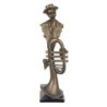 Figure Music Dorado Resin Trumpet | Figure de figure de personne pour la décoration de la figure de jardin 42x11x12cm