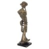 Figure Music Dorado Resin Trumpet | Figure de figure de personne pour la décoration de la figure de jardin 42x11x12cm