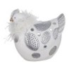 Figure Gallina White Resin | GALLINA Figure Resin Figures pour la décoration de figurines de jardin 17x10x18cm