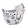 Figure Gallina White Resin | GALLINA Figure Resin Figures pour la décoration de figurines de jardin 17x10x18cm